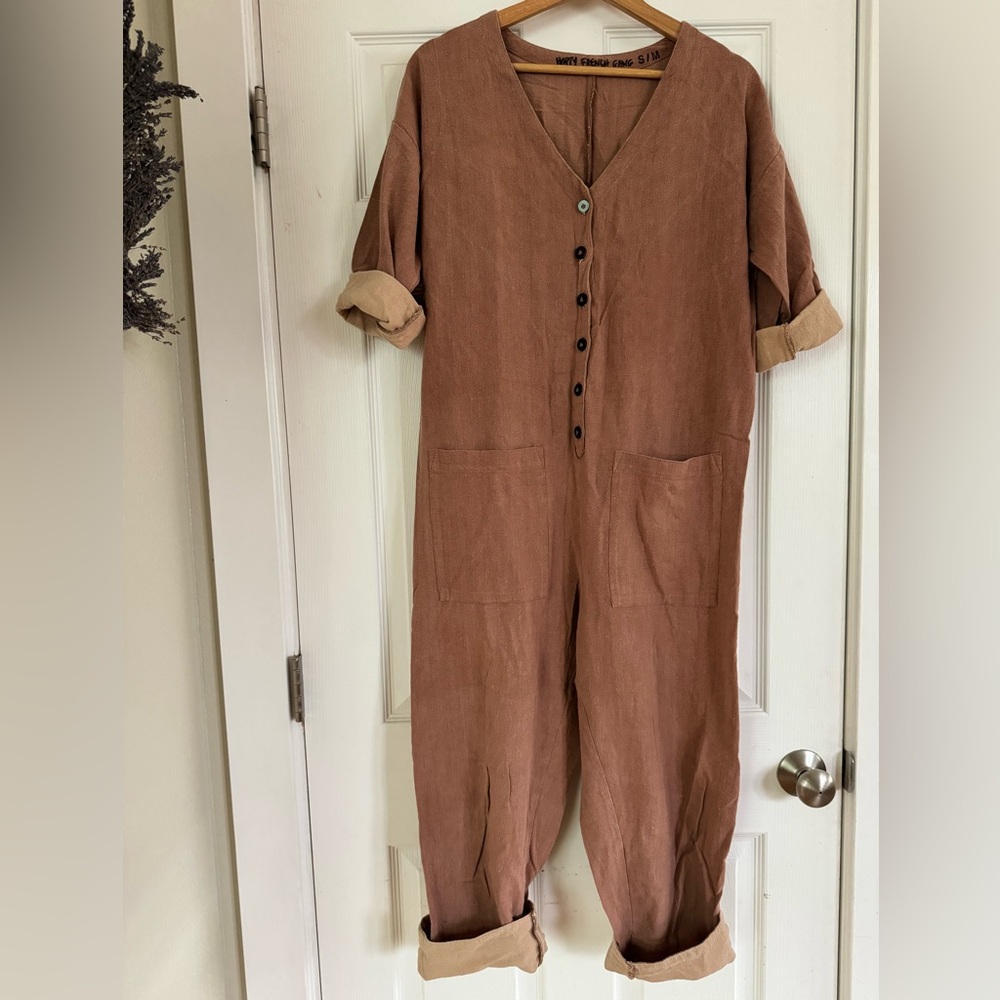 Happy French Gang Cult Jumpsuit Terracotta/Clay RARE